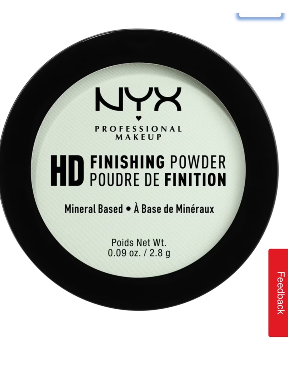 NEW FULL SIZE NYX HD FINISHING PIWDER IN SHADE MINT GREEN